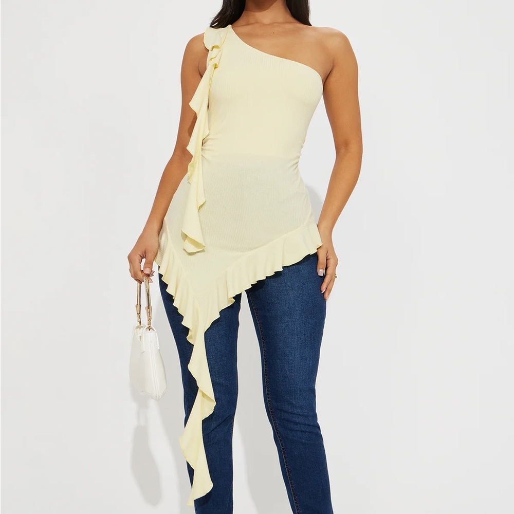 Asymmetrical Ruffle Top